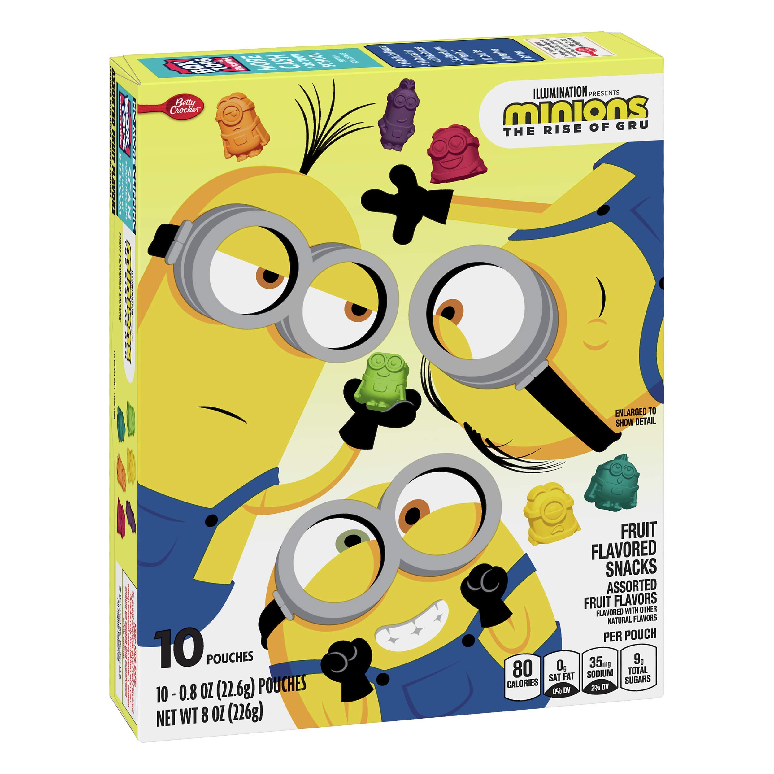 Betty Crocker Minions, Fruit Snacks, 10 ct, 8oz (Pack of 8